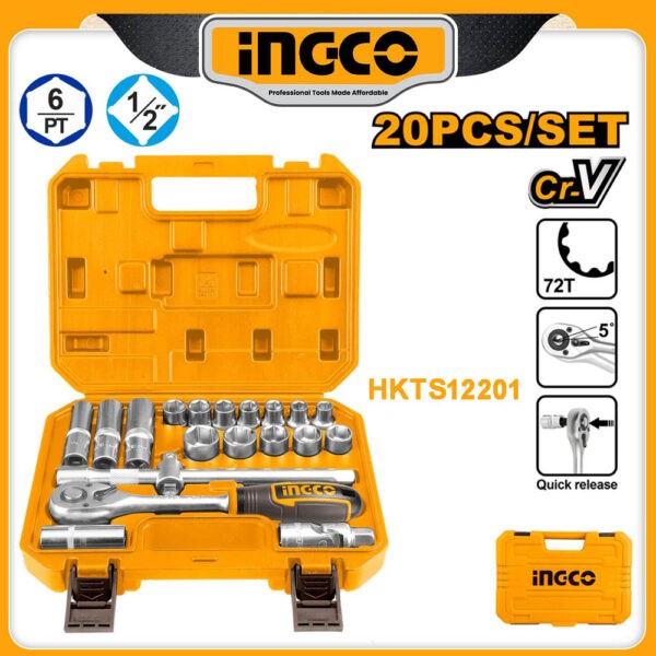 INGCO 20PCS 1/2" SOCKET SET - HKTS12201