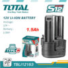 Product: TOTAL 12v 1.5Ah Li-ion Battery