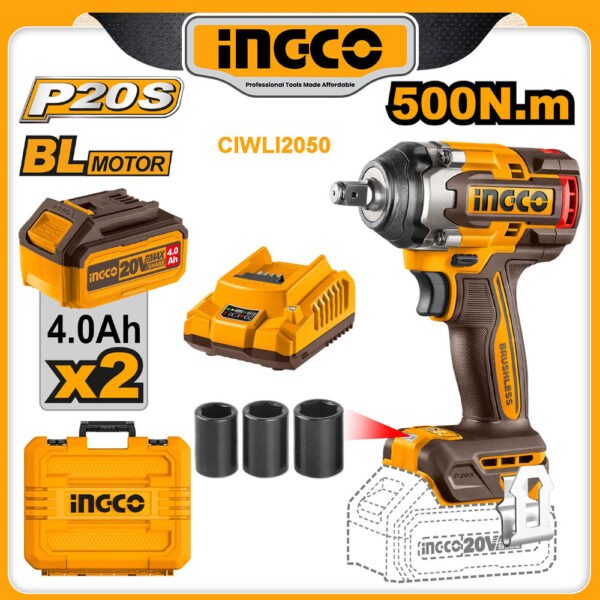 INGCO 20v Cordless Impact Wrench