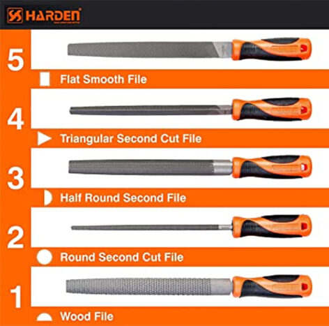 8inch Rasp File Round 5 Piece Carbon Steel File Set 8 Inch With Handles 5pcs Metal File Set ...