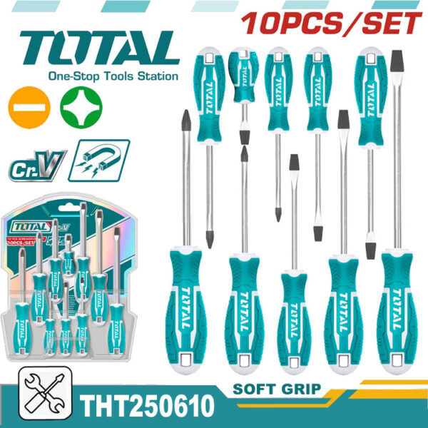 TOTAL 10pcs Screwdriver Set