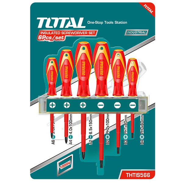 TOTAL 6pcs Insulated Screwdriver THTIS566