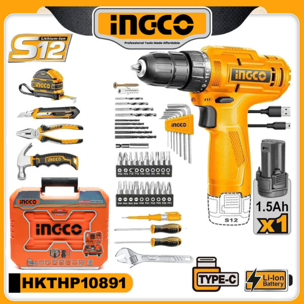 INGCO 89 pcs Household Tools Set
