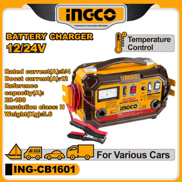 INGCO 12V/24V Battery Charger