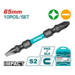 TOTAL 10PCS IMPACT SCREWDRIVER BIT
