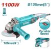 TOTAL 1100w Angle Grinder with Regulator
