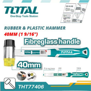 Total 40mm Rubber and Plastic Hammer