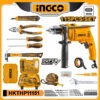 INGCO 115 Pcs Household Tools Set with 680W Impact Drill