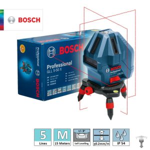 Bosch Professional 5 Line Laser Measuring Tools
