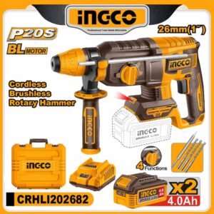 INGCO 20v Li-Ion Cordless Rotary Hammer Drill