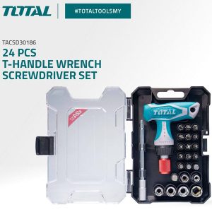 TOTAL 24pcs T-handle Wrench Screwdriver set