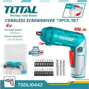 Total 4V Lithium-Ion Cordless Screwdriver