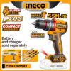 INGCO 20v Compact Brushless Cordless Drill Without Battery & Charger