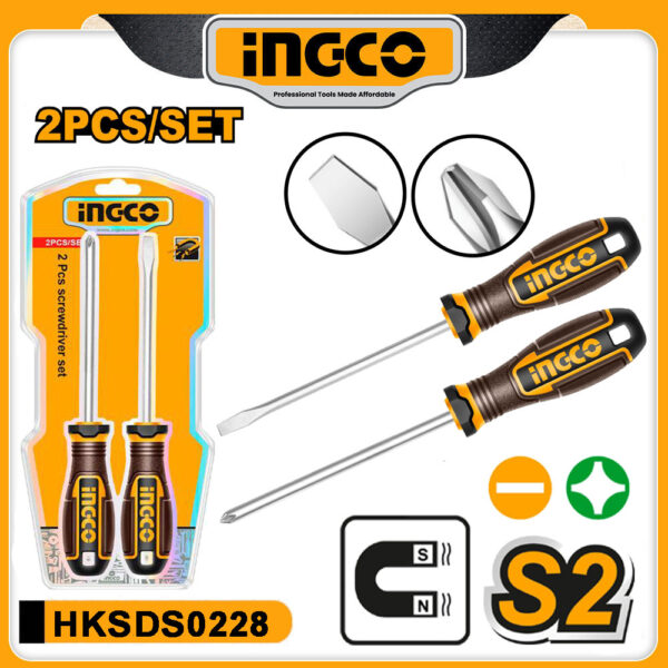 INGCO 2 Pcs Screwdriver Set