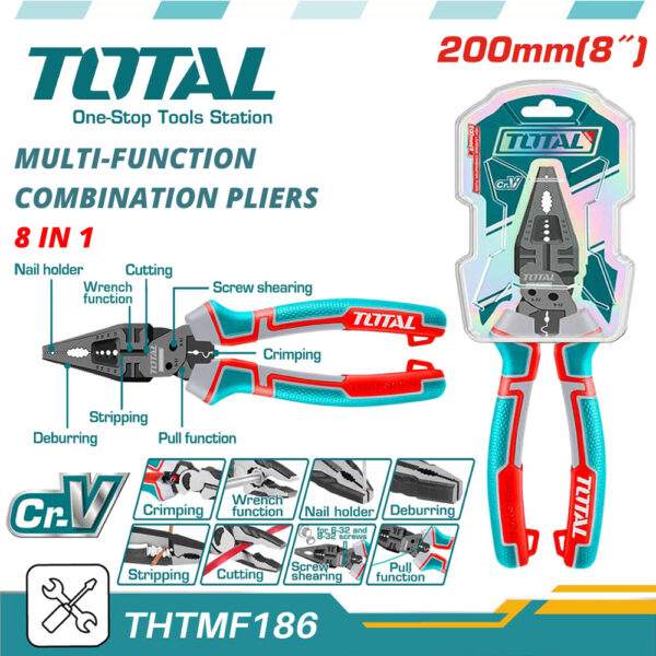 TOTAL 8-in-1 Multifunction combination pliers