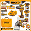 INGCO 20V Cordless Grinder & Drill Combo Kit