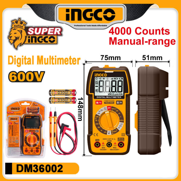 INGCO Digital Multimeter 4000 Count