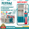 TOTAL 30PCS INTERCHANGEABLE & PRECISION SCREWDRIVER BIT SET