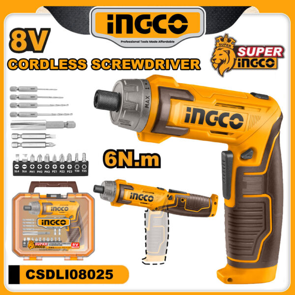 INGCO 8V Cordless screwdriver 1.5Ah