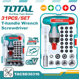 TOTAL 31pcs T-handle Wrench Screwdriver Set