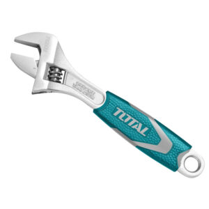 TOTAL Adjustable Wrench with Rubber Grip