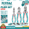 TOTAL 3 Pcs CrV High leverage Pliers Set