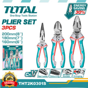 TOTAL 3 Pcs CrV High leverage Pliers Set