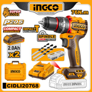 INGCO 20v Brushless Cordless Impact Drill 76N.m