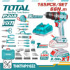 Total 165 Pcs Cordless Tools Set 66N.m