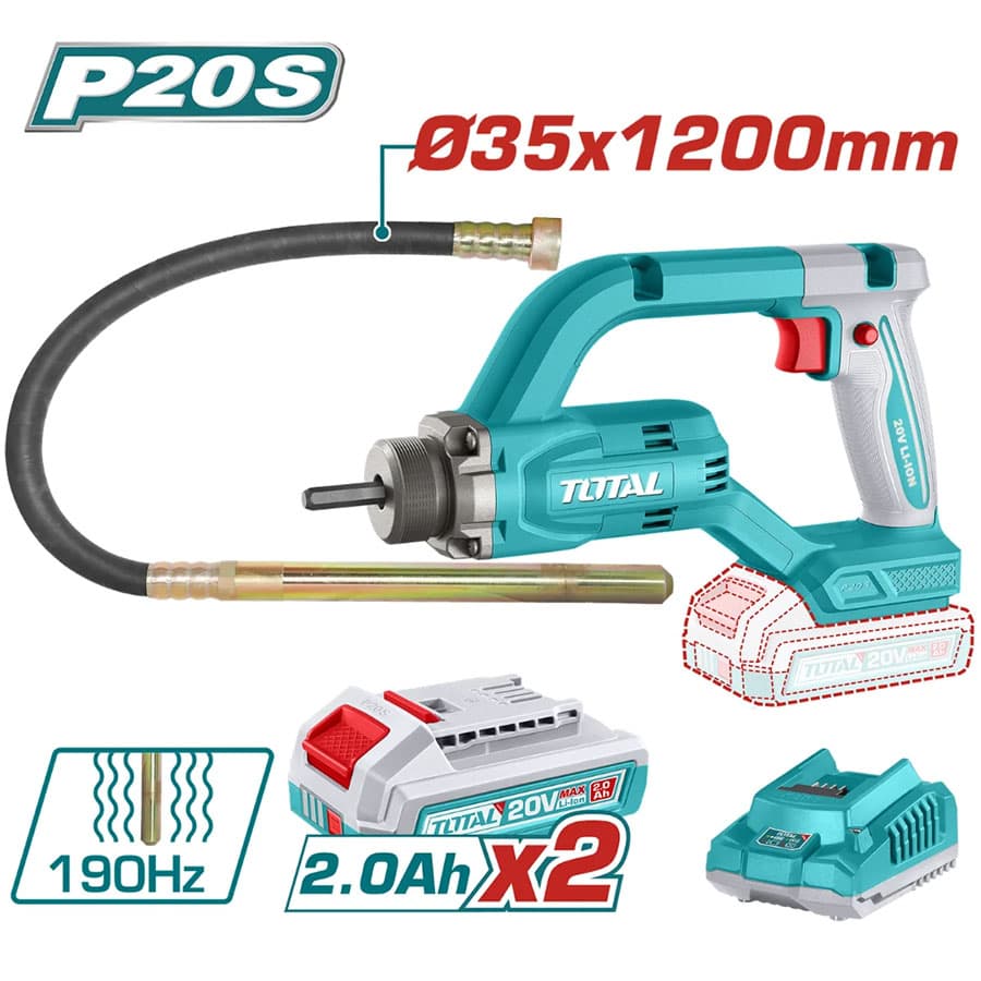 total 20v vibrator (1) TOTAL 20v Cordless Concrete Vibrator