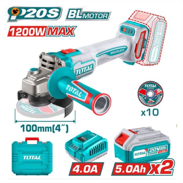 TOTAL 20v Cordless Grinder 