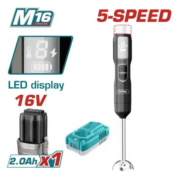 TOTAL 16v Cordless Hand Blender