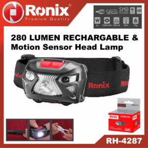 Ronix 5w Rechargable & Motion Sensor Head Lamp