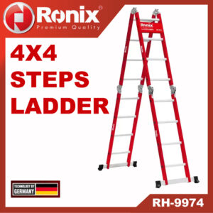 RONIX Foldable Telescoping 4×4 Steps Ladder