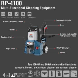 RONIX 3in1 Multifunctional High Pressure Washer