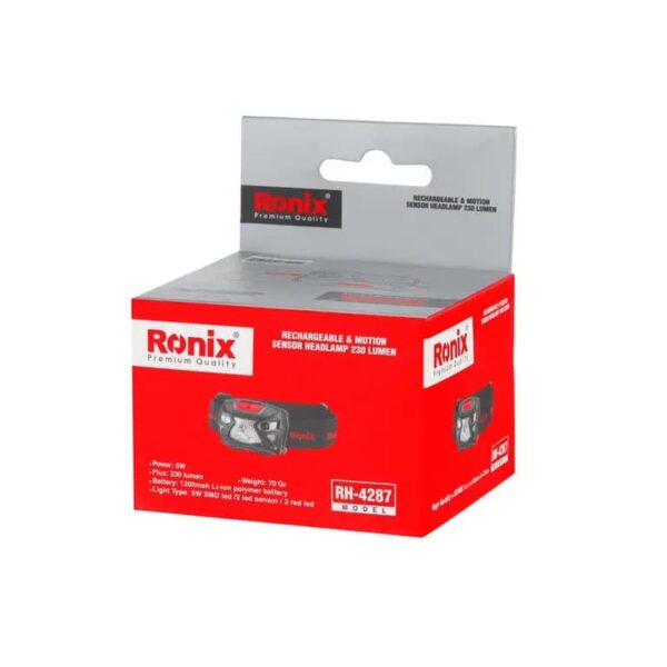 Ronix 5w Rechargeable Head Lamp