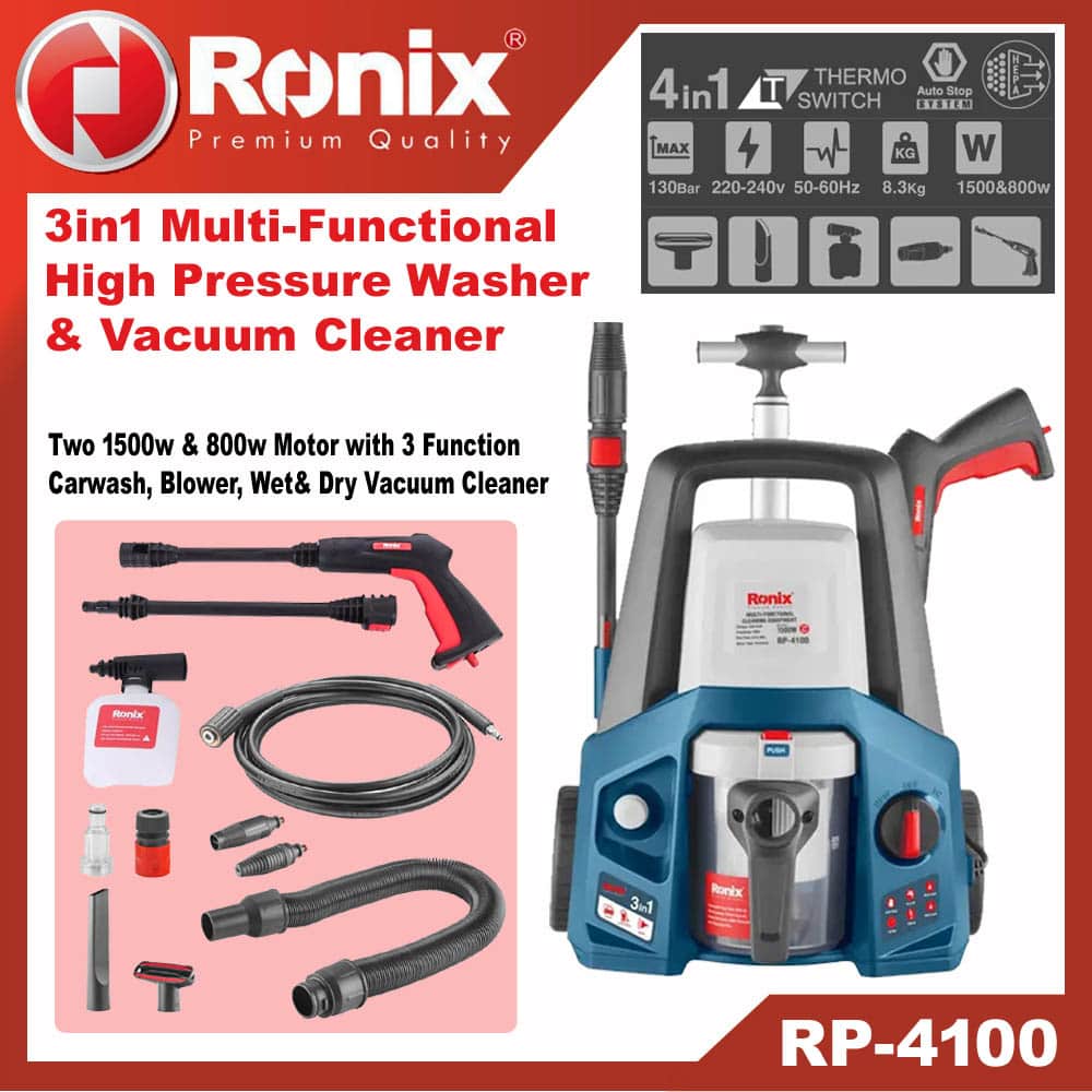 RP-4100 RONIX 3in1 Multifunctional High Pressure Washer