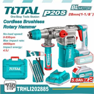TOTAL 20v Brushless Cordless Hammer Drill 28mm