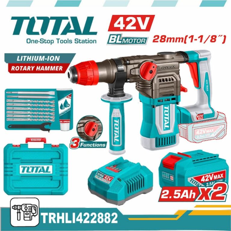 TOTAL 42v Cordless Brushless Hammer Drill 28mm — Super Tools Bangladesh