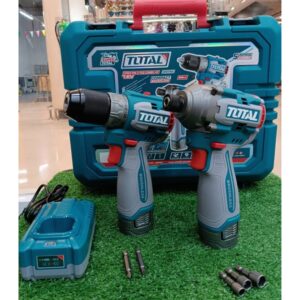 TOTAL 16v Cordless Brushless Drill & Impact Driver Combo
