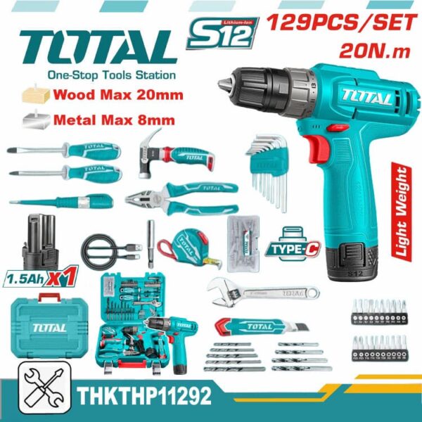 TOTAL 129 Pcs Tool Set — Super Tools Bangladesh