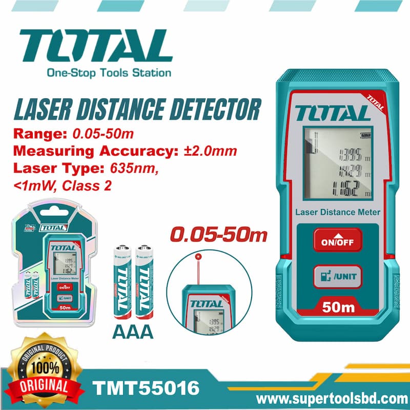 TMT55016 TOTAL 50m Laser Distance Detector
