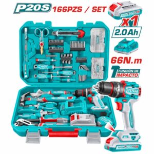 Total 166 Pcs Cordless Tools Set 66N.m