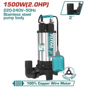 TOTAL 1500W(2.0HP) Sewage Submersible Mud Pump