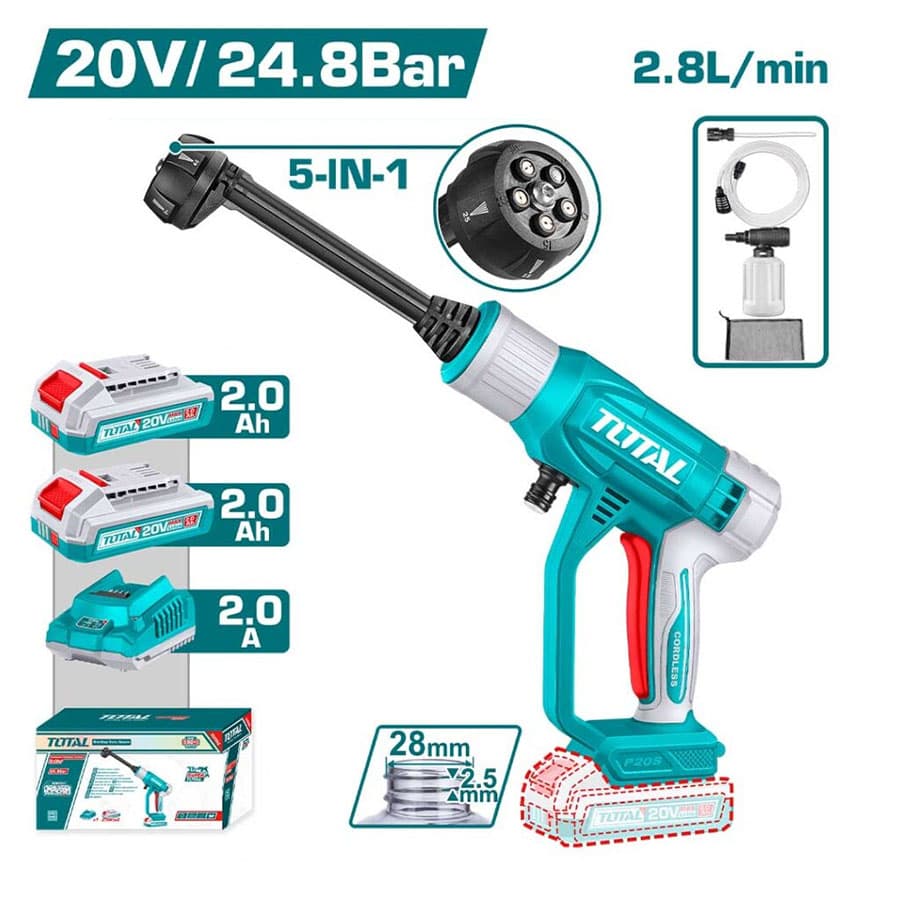 total cordless carwasher (1) TOTAL 20v Cordless Carwasher (TPWLI20582)